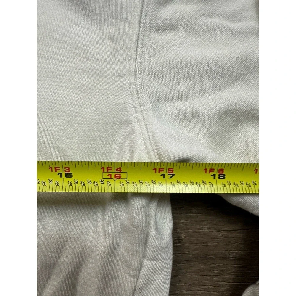 Audimas Sweater Women's S White Cream Logo Print‎ Long Sleeve Crew Neck